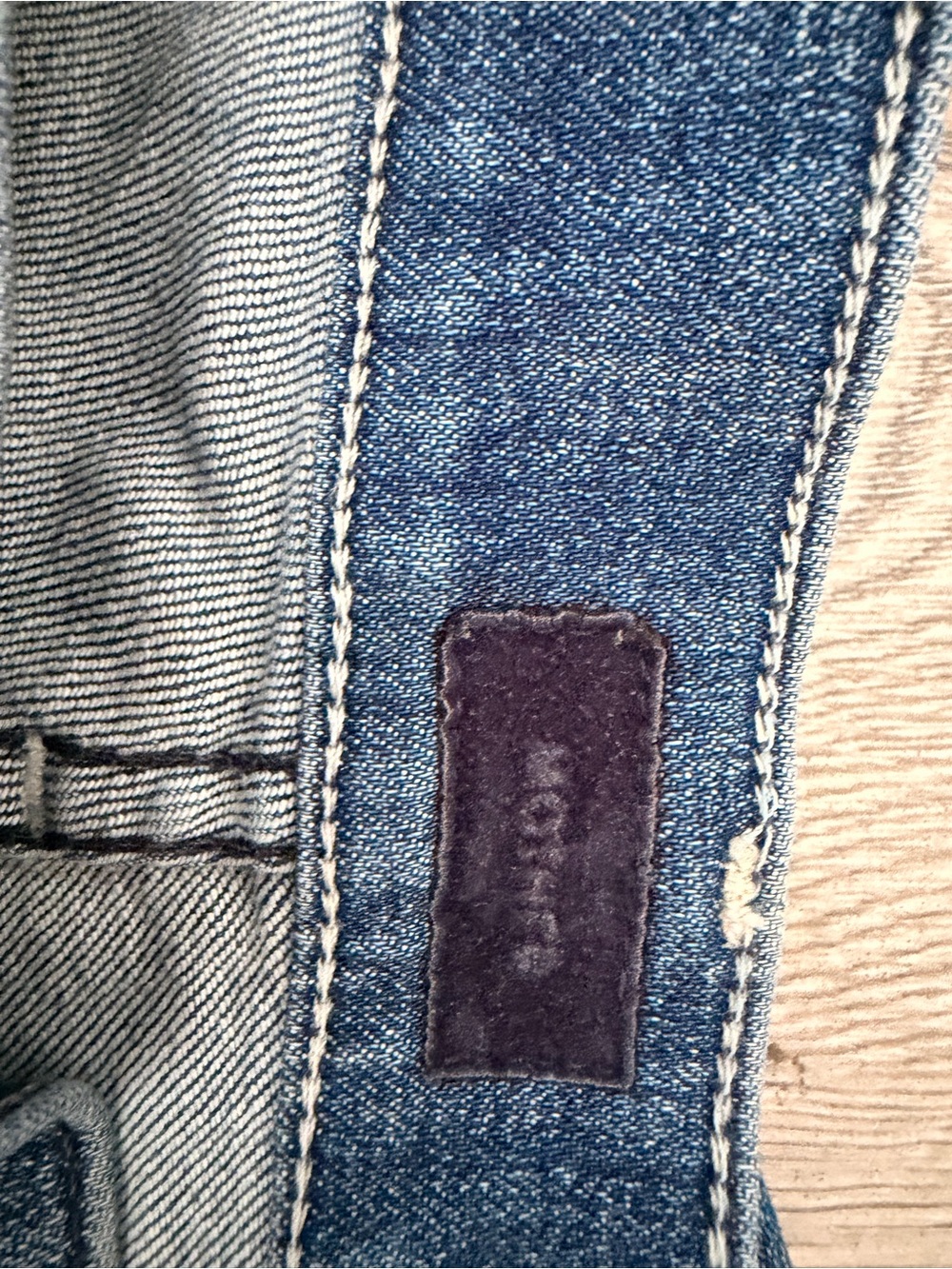 MOTHER Distressed High-Rise Straight Crop Jeans in Medium Blue Wash - Picture 6 of 16
